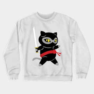 Ninja Cat Swordsman! Crewneck Sweatshirt